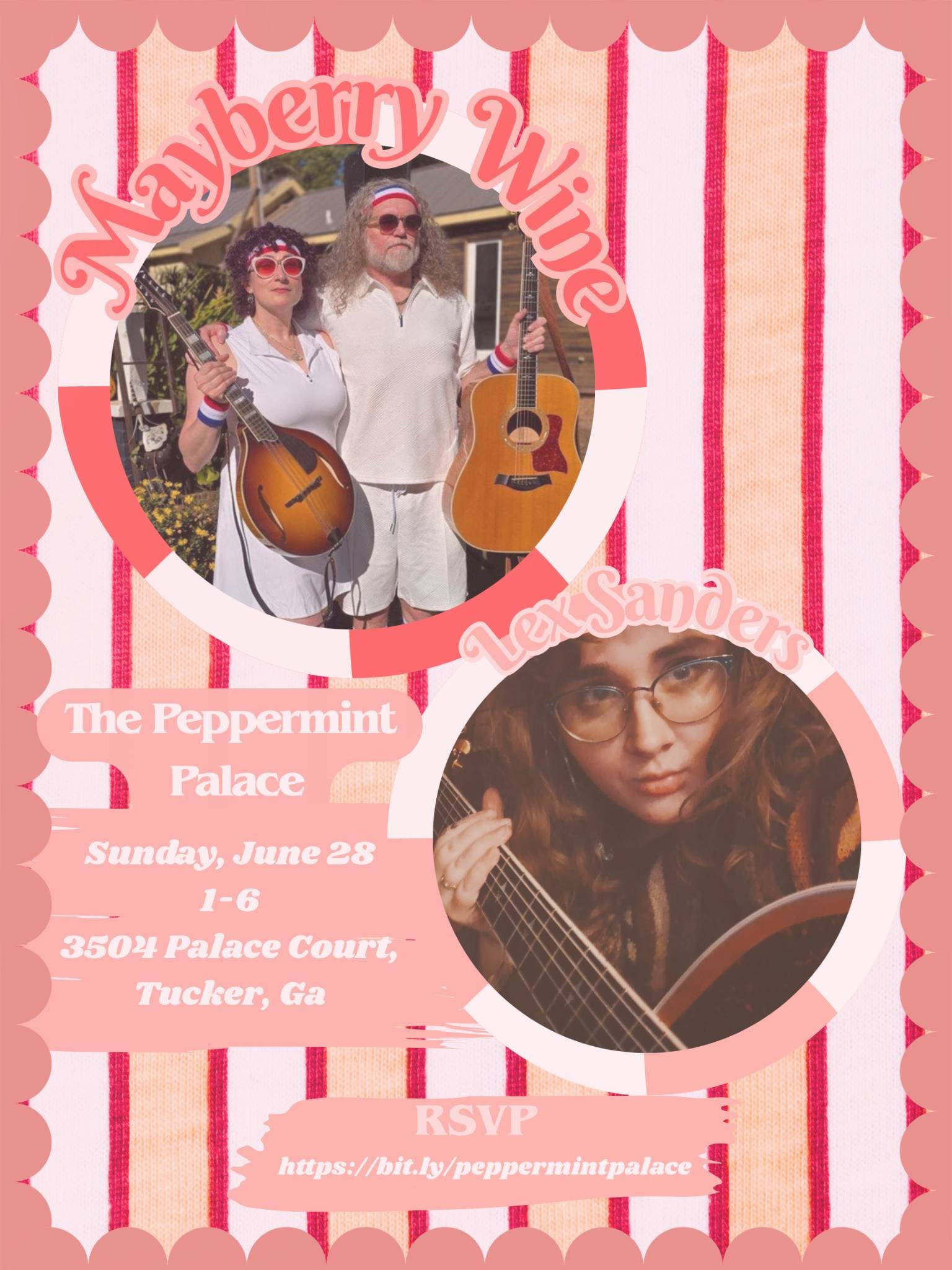 The Peppermint Palace house party flyer